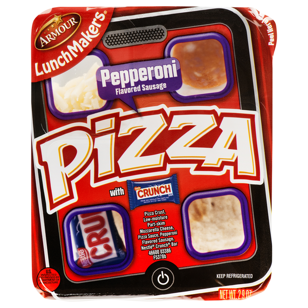 Armour LunchMakers Pepperoni Flavored Sausage Pizza with Crunch Bar
