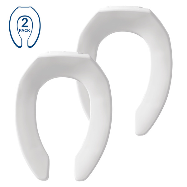 Mayfair by Bemis 2-pack Commercial Plastic White Elongated Toilet Seat