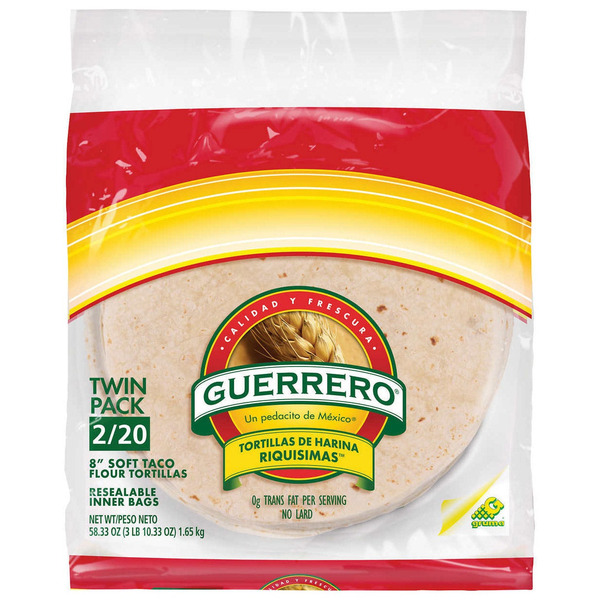 8" Flour Tortillas, 2 x 20 ct