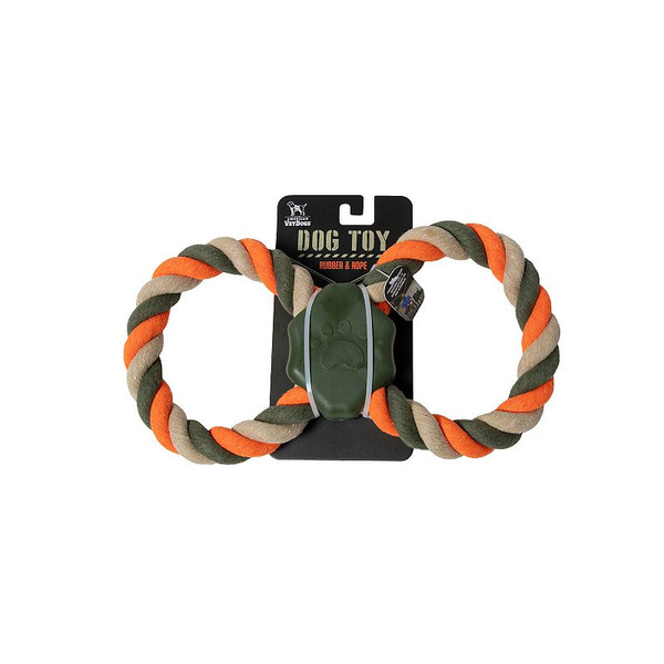 AMERICAS VET DOGS Double Ring Pet Toy, Multi