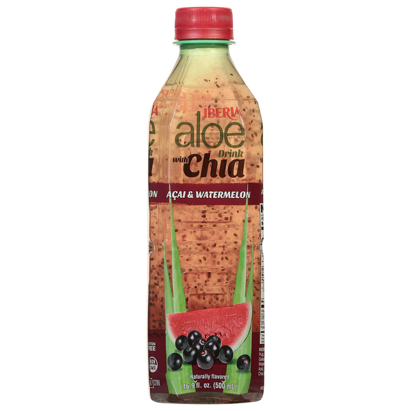 Iberia Aloe Vera Drink With Chia Seeds, Watermelon and Acai Same