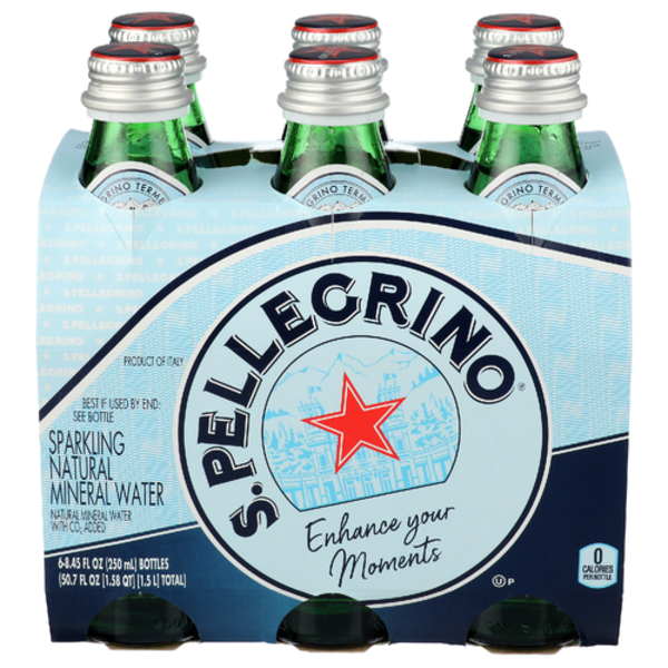 San Pellegrino Sparkling Mineral Water Glass 6 Pack