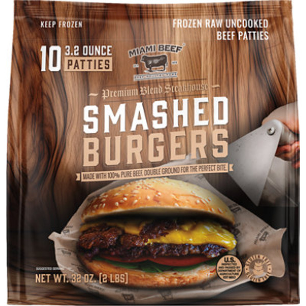 Miamibi Beef Beef Smashed Burgers Patties