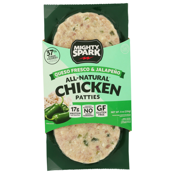 Mighty Spark Queso Fresco & Jalapeno Chicken Patties - 8Oz/