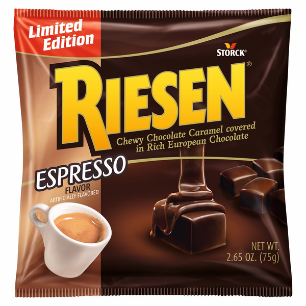 RIESEN Espresso Chocolate Covered Chewy Caramel Candy Same-Day