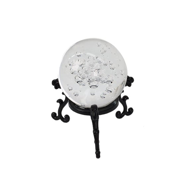 Ashland Mini Glass Crystal Ball With Metal Base