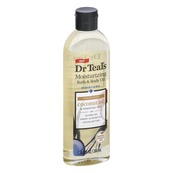 dr teal's moisturizing bath and body oil coconut oil