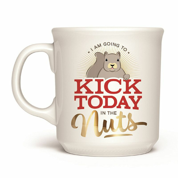 Fred I Am Going to Kick Today in the Nuts Mug - Multicolor