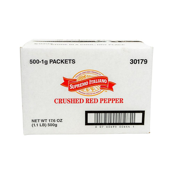 Supremo Italiano - Crushed Red Pepper Packets, 1g each - 500 ct