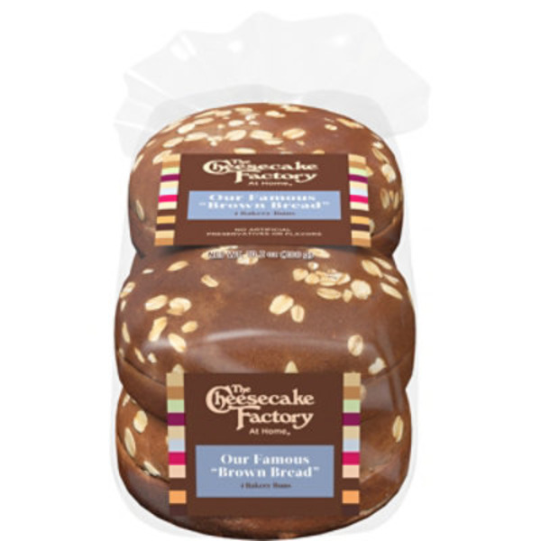 The Cheesecake Factory At Home Famous "Brown Bread", 4 ct, Sweet Wheat, Bakery Buns, Hamburger Buns, 10.2 oz