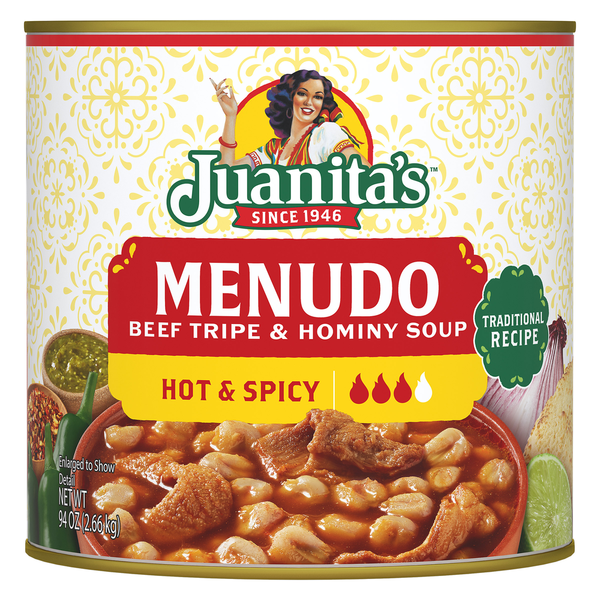 Juanita's Foods Hot & Spicy Beef Tripe & Hominy Soup