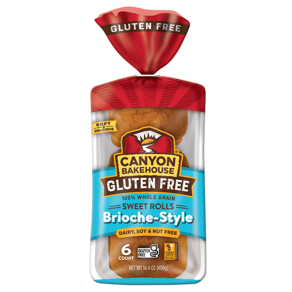 Canyon Bakehouse Brioche-Style Sweet Dinner Rolls, Gluten Free