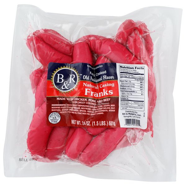 MEATERS 句潤 濱ROLL 45inc B&r B & R Franks-Sc Meat Same-Day Delivery | Brookshire's