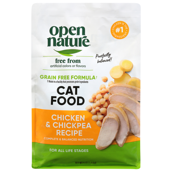Open Nature Cat Food, Grain Free Formula, Chicken & Chickpea Recipe, Adult