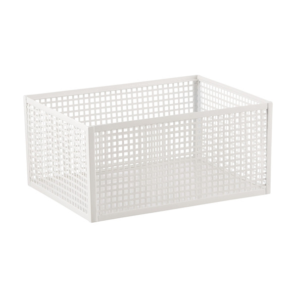 Schoolhouse Metal Bin, 11.625 x 15.25 x 7 Inch - White