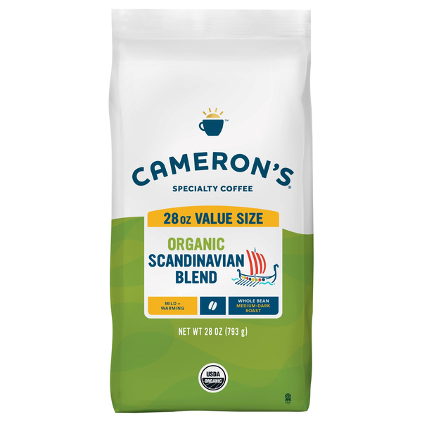 thumbnail image 2 of Cameron's Coffee Organic Whole Bean - Scandinavian Blend (64 Oz Bag) 2 of 6