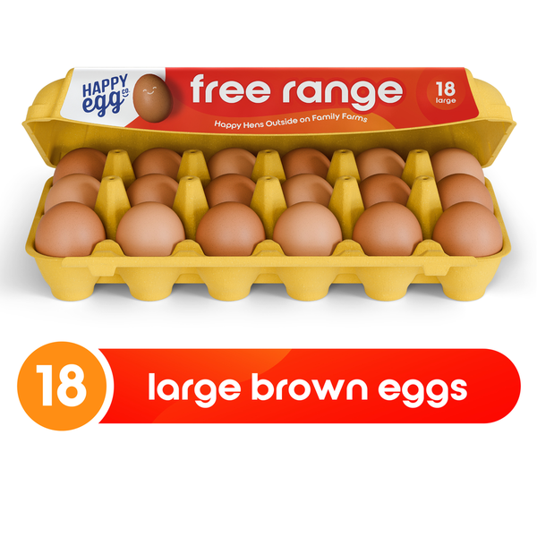 Happy Egg Free Range Large Brown Grade A Eggs