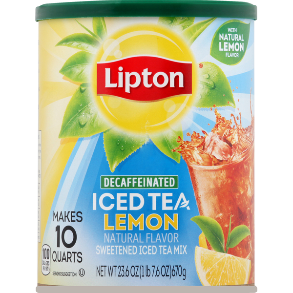 Lipton Iced Tea Mix, Lemon, Decaffeinated Same-Day Delivery or