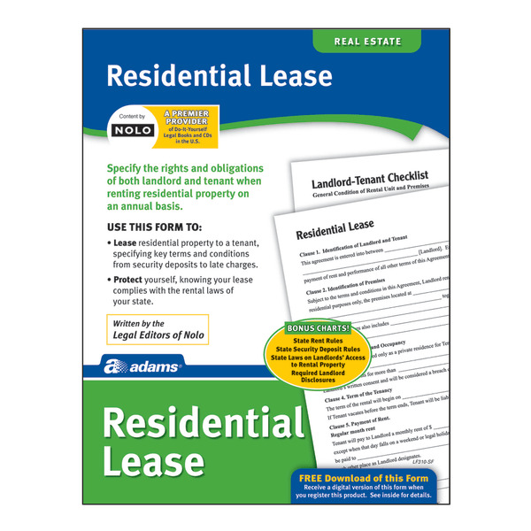 Adams Residential Lease Form