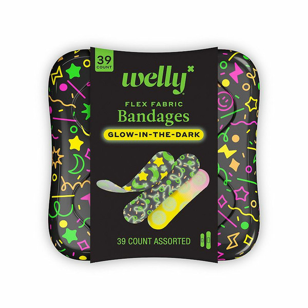 Welly Flex Fabric Glow-in-the-Dark Assorted Bandages