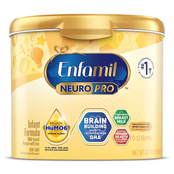 Enfamil® NeuroPro Infant Formula, Triple Prebiotic Immune Blend with 2'FL HMO & Expert Recommended DHA, Inspired by Breast Milk, Non-GMO, Reusable Tub
