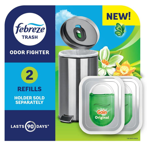 Febreze .16 Oz. Gain Original Scented Oil Trash Odor Fighter Automatic Air Freshener Refill (2-count)