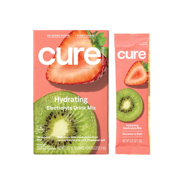 Cure Hydration Strawberry Kiwi, Electrolyte Hydration, Vegan, Drink Mix Powder