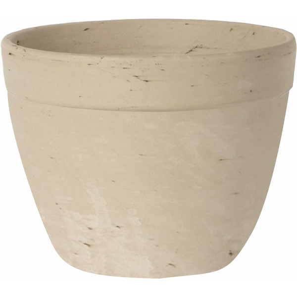 allen + roth 8.75-in W x 10.25-in L x 8.75-in H Granite Terracotta Round Indoor Planter