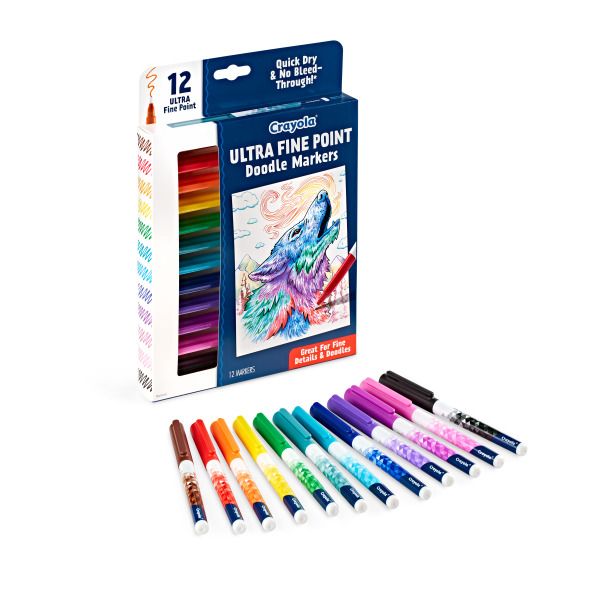 Crayola Ultra Fine Point Assorted Colors Doodle & Draw Markers