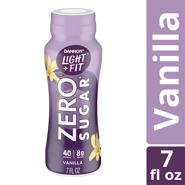 Dannon Light + Fit Zero Sugar Vanilla Fat Free Yogurt-Cultured