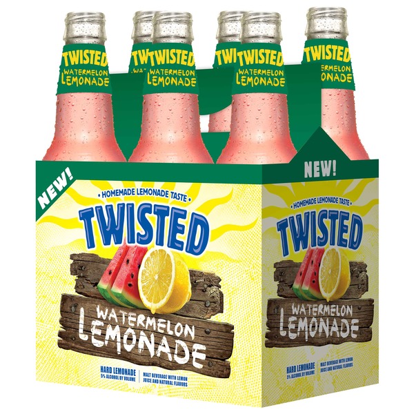 Twisted Oak Hard Lemonade Malt Beverage, Watermelon (12 fl oz) Instacart