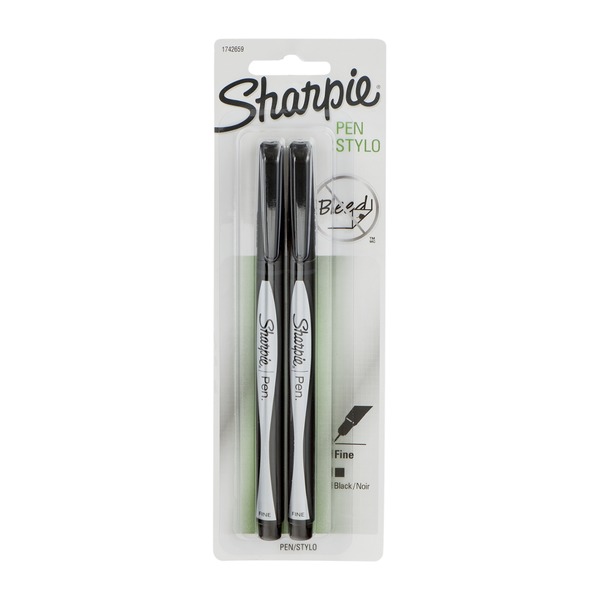 sharpie fine pen black 2 ct from safeway instacart
