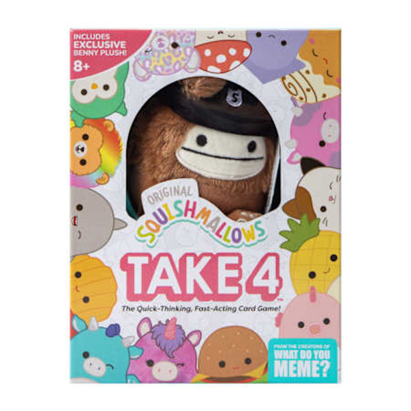Squishmallows Take 4 Card Game With Exclusive Benny Plush