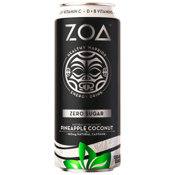 Zoa Pineapple Coconut Zero Sugar Energy Drink Same-Day Delivery or