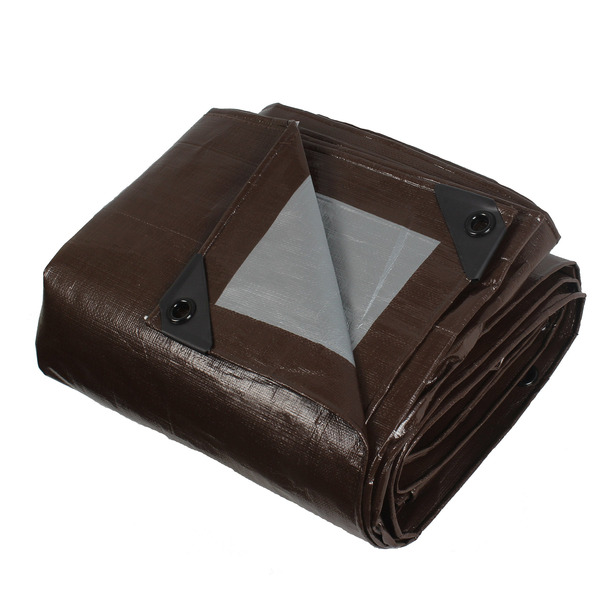 Heavy Duty Reversible Tarp, Brown/Silver 12' x 16', 2-Pack Same