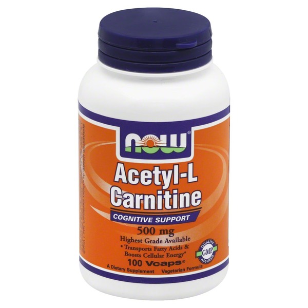 Now AcetylL Carnitine, 500mg, Vcaps, Bottle (100 ct) from Sprouts