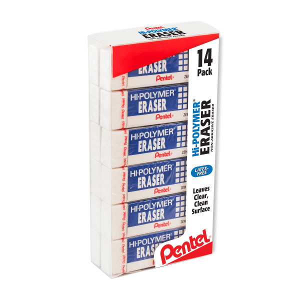 Pentel Hi-Polymer Block Eraser - White