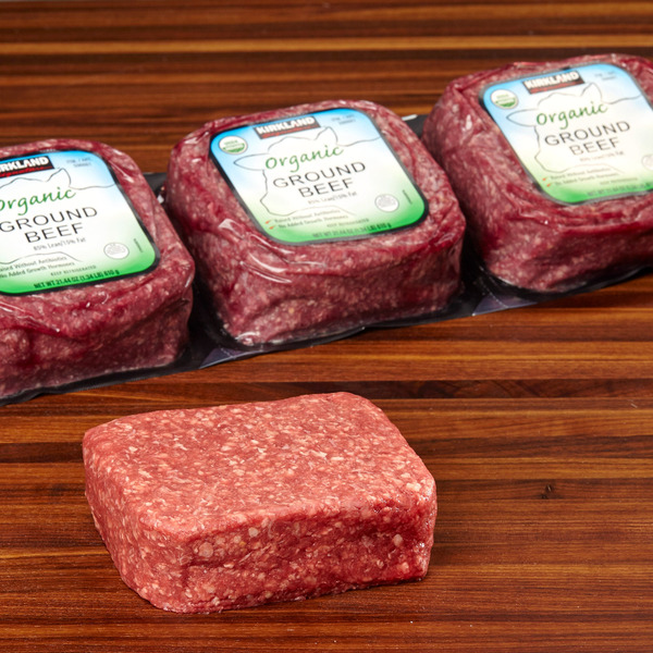 Kirkland Signature Organic Ground Beef, 1.34 lbs, 3-count