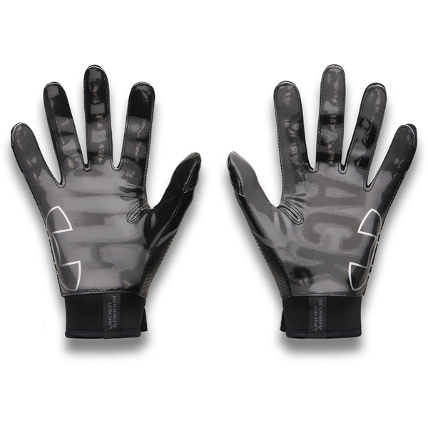 Under Armour Youth Click Clack Receiver Football Gloves, L - Black
