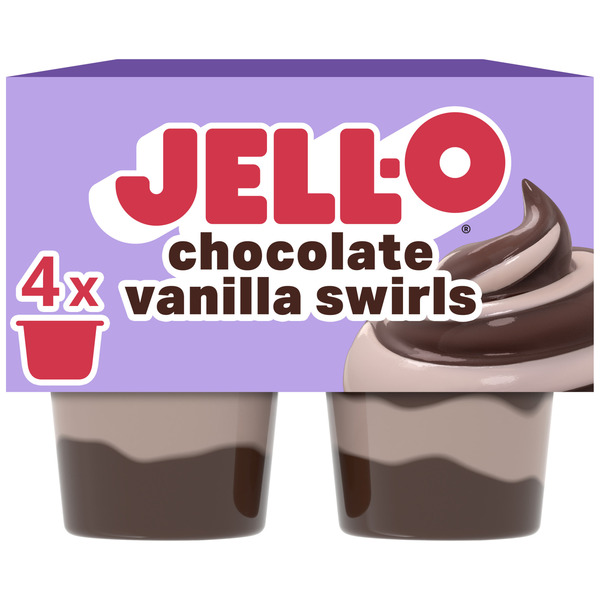 Jell-O Original Chocolate Vanilla Swirls Refrigerated Pudding Cup
