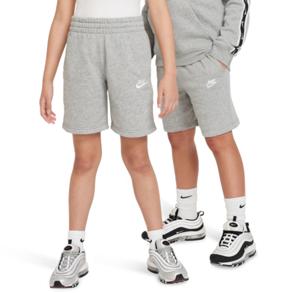 Nike Kids' Sportswear Club Fleece French Terry Shorts - Dark Grey Heather & Base Grey