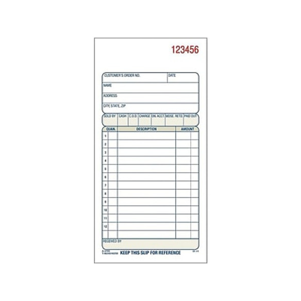Adams Business Forms Sales Order Book