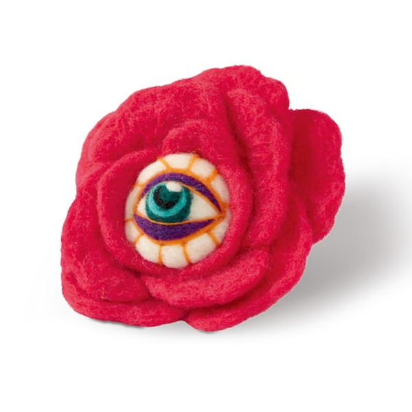 Loops & Threads Evil Eye Rose Halloween Needle Felting Kit