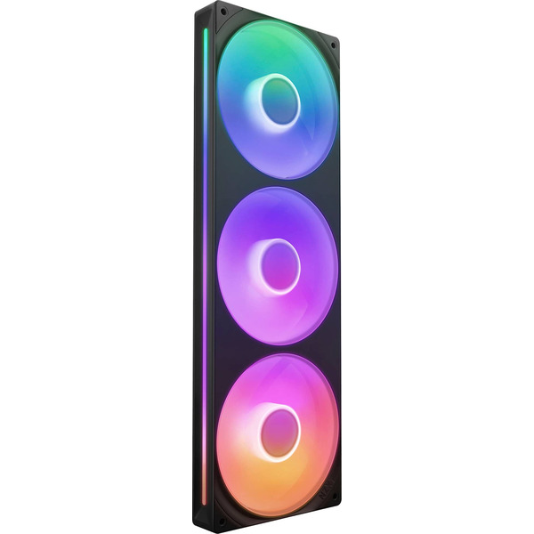 NZXT F360 RGB Core 360mm Single-Frame Case Fan Unit With RGB Fans & Fluid Dynamic Bearings - Black