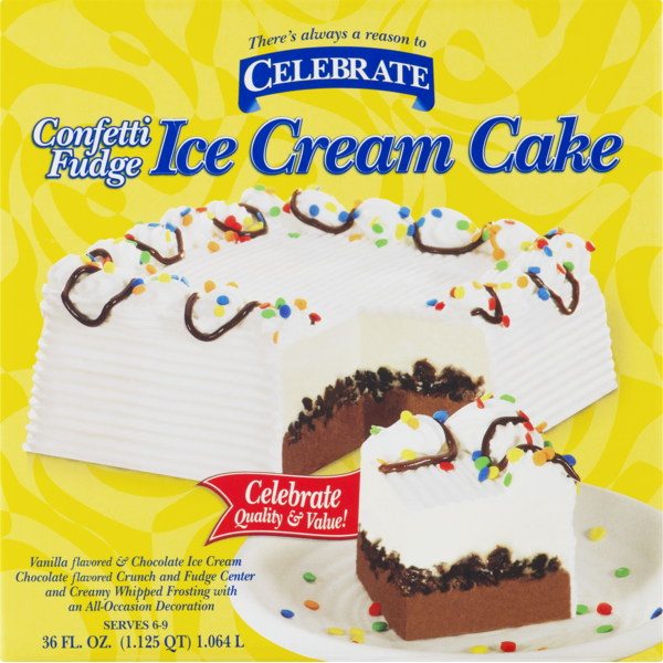 Celebrate Confetti Fudge Ice Cream Cake 36 Fl Oz From Food Lion
