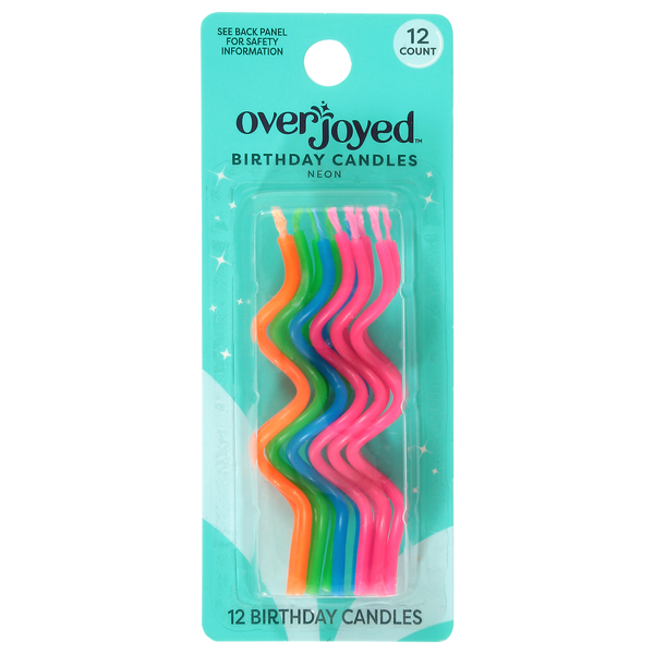 Overjoyed Birthday Candles, Neon