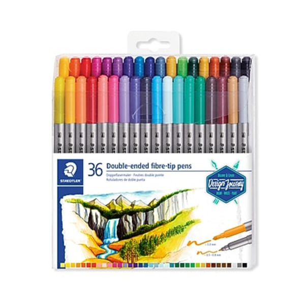 STAEDTLER 320C36JBU Duo-Colour JB Fiber Tip Pen