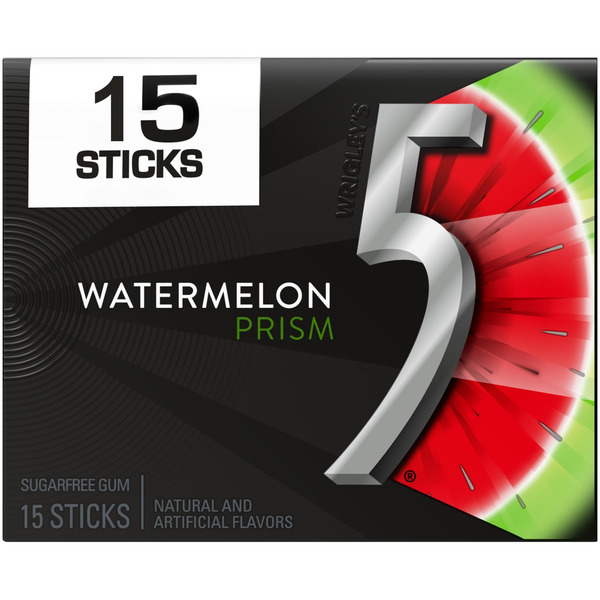 5 GUM Watermelon Prism Sugar Free Chewing Gum Pack