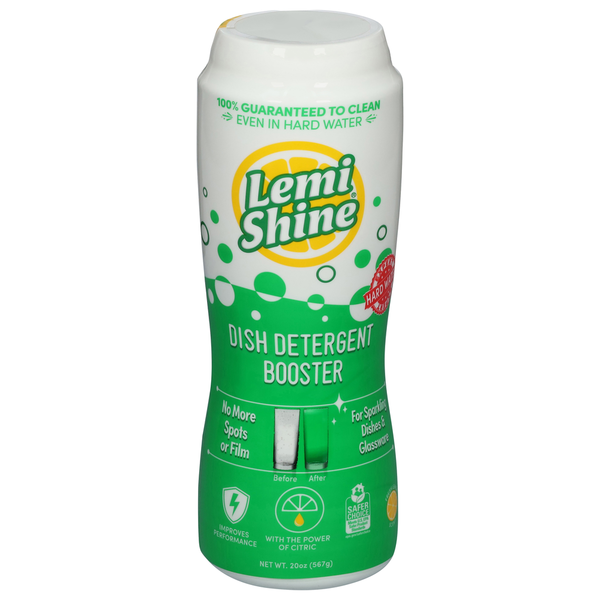 Lemi Shine Dish Detergent Booster, Fresh Lemon Scent Same-Day