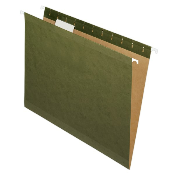 Pendaflex 1/5 Cut Tab Letter Size Green Reinforced Hanging File Folder